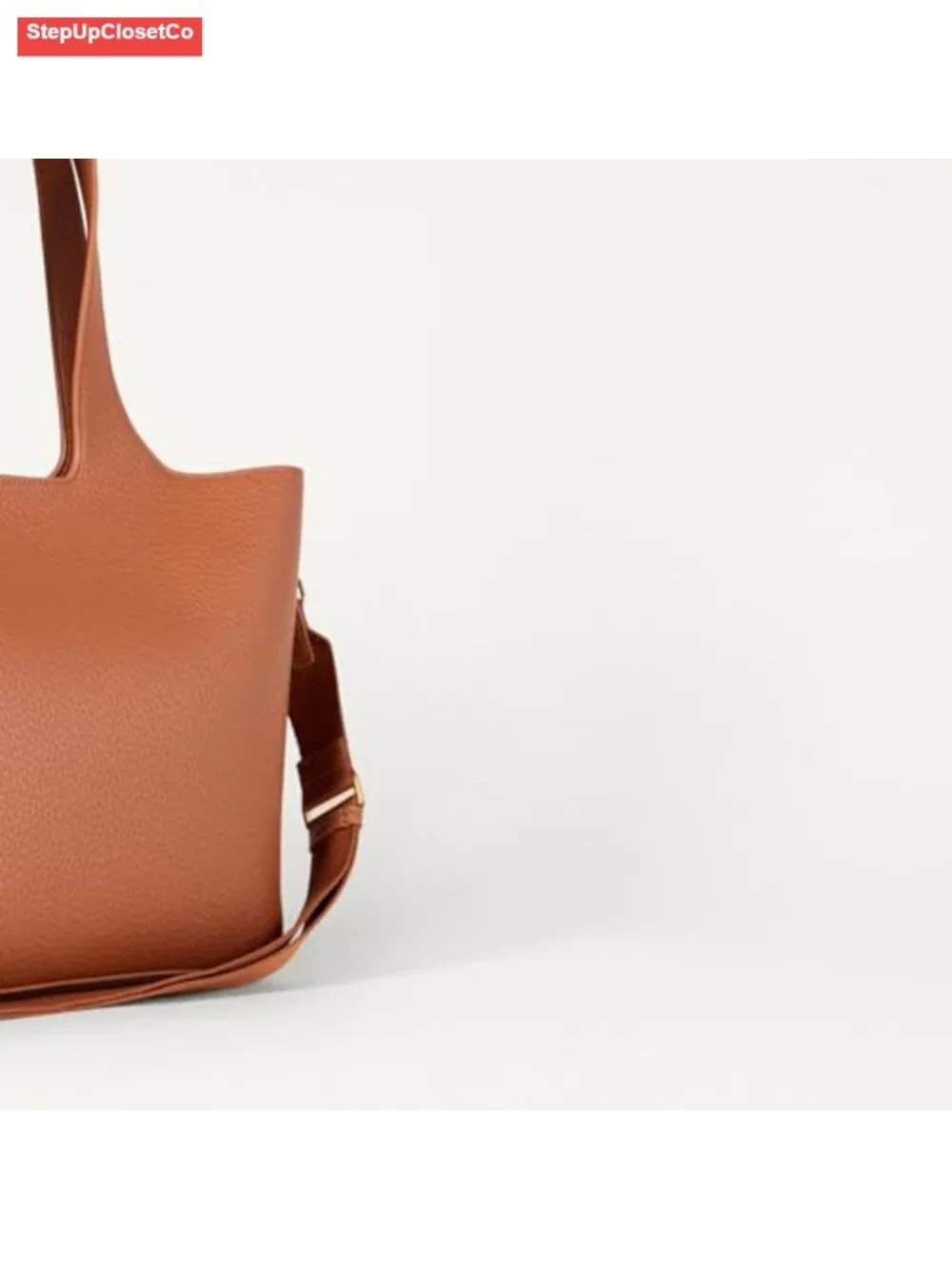 Soft Crossbody Tote Bag Faux Leather Adjustable Strap